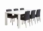 Белый стол с черными стульями «Line»